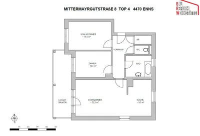3-Zimmer-Wohnung mieten in Linz Land – 86,52 m², € 941 – Bild 2 von 13