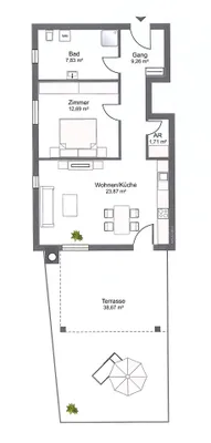 2-Zimmer-Wohnung kaufen in Schwaz – 55 m², € 365.000 – Bild 4 von 4
