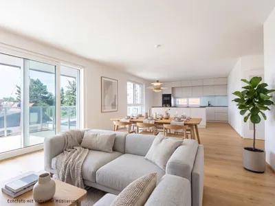 ERSTBEZUG: 4-ZIMMER-WOHNUNG MIT HOCHWERTIGER EINBAUKÜCHE UND SÜDTERRASSE!