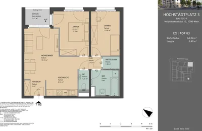 3-Zimmer-Wohnung mieten in Wien – 68 m², € 1.314 – Bild 5 von 5