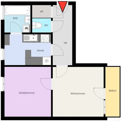 2-Zimmer-Wohnung mieten in Graz – 56 m², € 615 – Bild 2 von 14