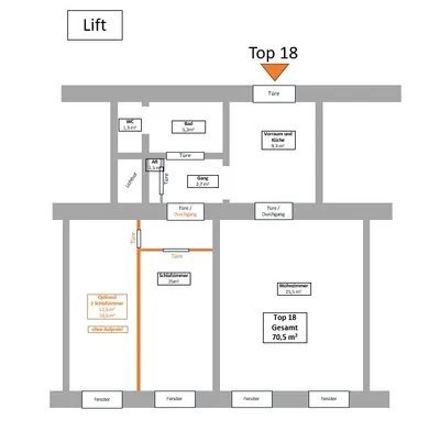 Wohnung kaufen in Wien – 71 m², € 399.999 – Bild 2 von 8