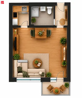 1-Zimmer-Wohnung kaufen in Graz – 25,68 m², € 112.500 – Bild 3 von 9