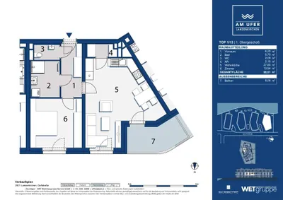 2-Zimmer-Wohnung kaufen in Wiener Neustadt Land – 58,01 m², € 266.800 – Bild 7 von 7