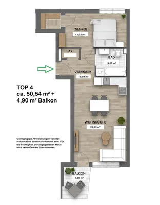 2-Zimmer-Wohnung kaufen in Wien – 50,54 m², € 325.000 – Bild 14 von 16