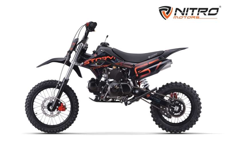 Nitro Motors Nitro Motors 125cc Dirtbike Storm V3 Semi Automatic 14/12 E-Starter + Kick-Start...