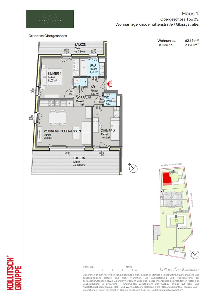 Wohnung – Wien, Oberbaumgarten, Baumgarten - Ansicht 2