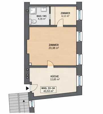 2-Zimmer-Wohnung kaufen in Wien – 43,53 m², € 164.990 – Bild 14 von 14