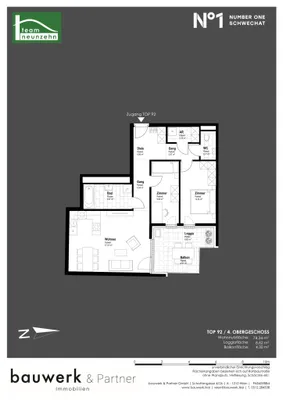 3-Zimmer-Wohnung kaufen in Bruck an der Leitha – 74,34 m², € 453.500 – Bild 16 von 16