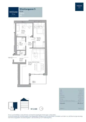 3-Zimmer-Wohnung mieten in Graz – 88 m², € 1.623 – Bild 11 von 11