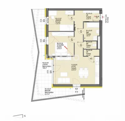 3-Zimmer-Wohnung mieten in Linz – 72,5 m², € 1.275 – Bild 27 von 27
