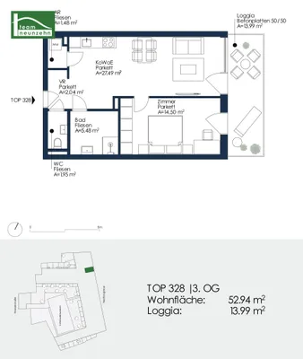 2-Zimmer-Wohnung mieten in Graz – 52,94 m², € 879 – Bild 18 von 18