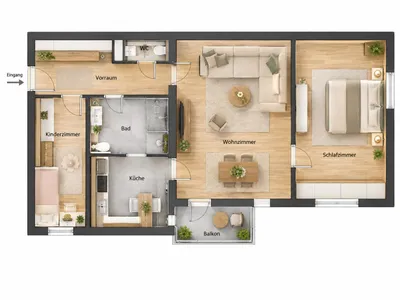 3-Zimmer-Wohnung kaufen in Graz – 67 m², € 242.000 – Bild 8 von 8