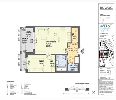 Sonnendurchflutete neuwertige 2-Zimmer-Wohnung mit Aussicht, Balkon/ Loggia