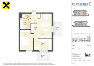 3-Zimmer-Wohnung kaufen in Korneuburg – 53,8 m², € 349.800 – Bild 8 von 8