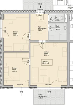 3-Zimmer-Wohnung mieten in Graz-Umgebung – 69,25 m², € 871 – Bild 6 von 6