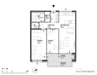 3-Zimmer-Wohnung kaufen in Wien – 78,43 m², € 474.000 – Bild 12 von 12
