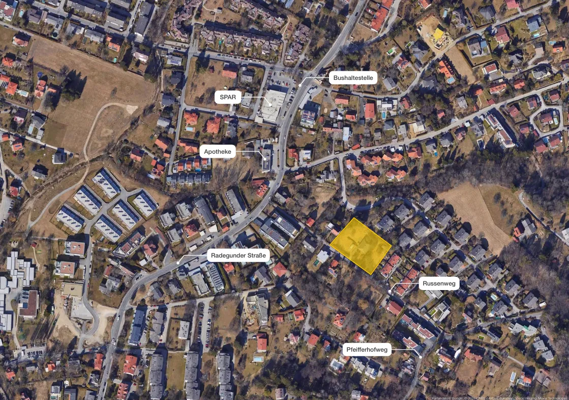 Wohnen im Grünen: Attraktive Baugrundstücke (722 m²-928 m²) in begehrter Lage Graz-Andritz - Ansicht 2