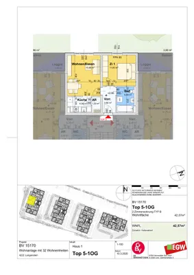 2-Zimmer-Wohnung mieten in Perg – 42,57 m², € 425 – Bild 8 von 8