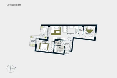 3-Zimmer-Wohnung kaufen in Wien – 69,39 m², € 617.600 – Bild 2 von 13