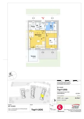 2-Zimmer-Wohnung mieten in Kirchdorf an der Krems – 42,55 m², € 444 – Bild 3 von 3
