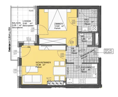 2-Zimmer-Wohnung kaufen in Bruck an der Leitha – 45,25 m², € 185.000 – Bild 14 von 14