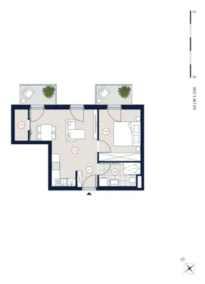 2-Zimmer-Wohnung mieten in Wien – 42,5 m², € 1.170 – Bild 14 von 14