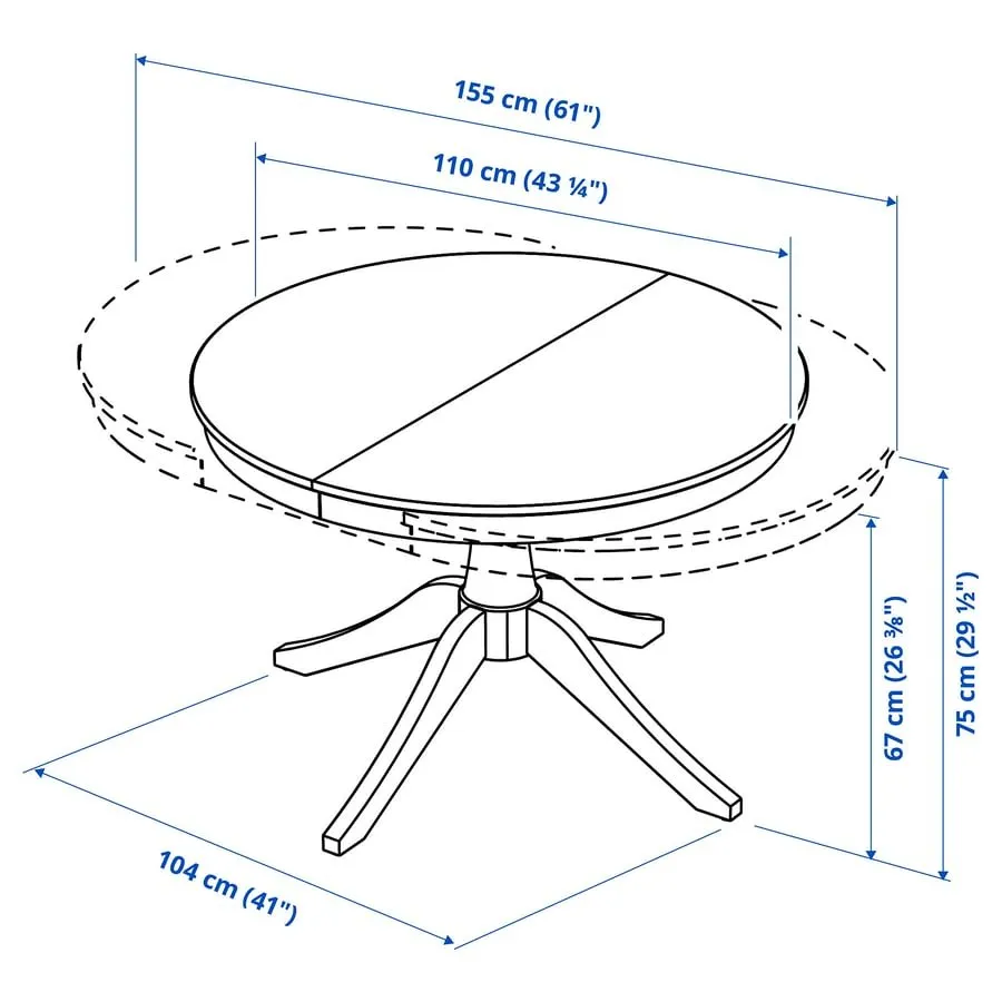 Ikea Tisch weiß rund ausziehbar, € 250,- (3130 Herzogenburg)
