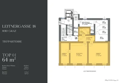 3-Zimmer-Wohnung kaufen in Graz – 64 m², € 120.000 – Bild 2 von 8
