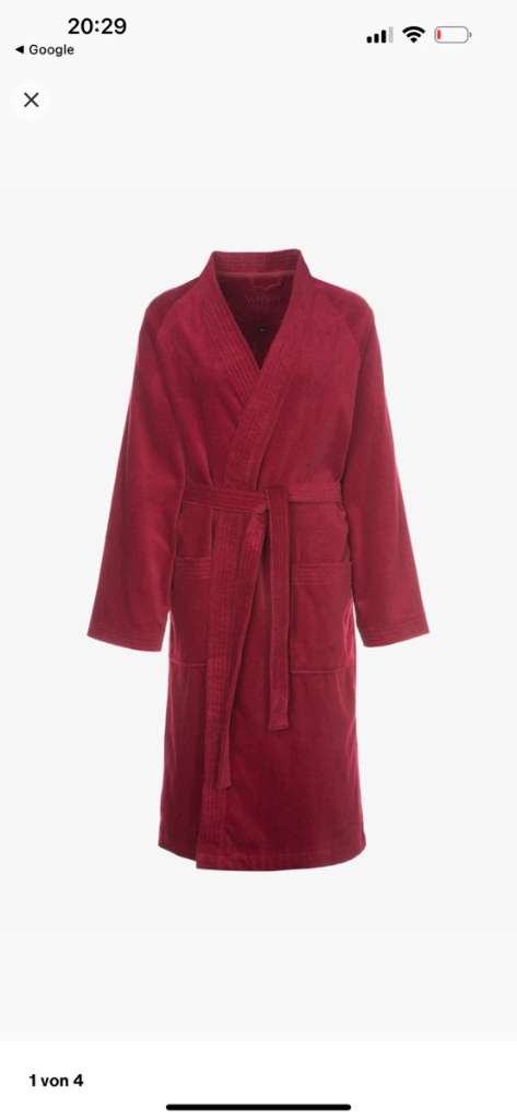 Bademantel rot Palmers