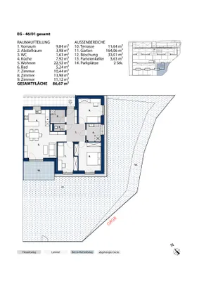 4-Zimmer-Wohnung mieten in Melk – 86,67 m², € 1.051 – Bild 2 von 3