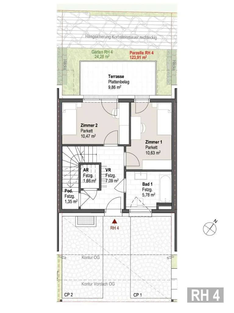 Waldweg - Mittelreihenhaus RH 4: Herrlich Wohnen mit komfortabler Ausstattung und 30 m² Dachterrasse - Widok 3