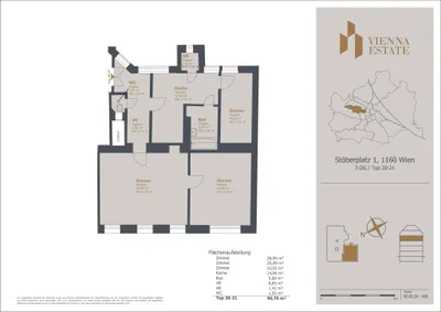 3-Zimmer-Wohnung kaufen in Wien – 90,7 m², € 390.000 – Bild 10 von 10