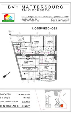 3-Zimmer-Wohnung mieten in Mattersburg – 87,26 m², € 1.038 – Bild 2 von 2