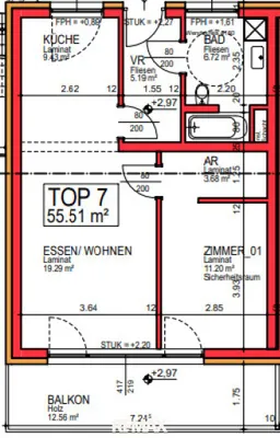 2-Zimmer-Immobilie mieten in Amstetten – 55 m², € 724 – Bild 12 von 12