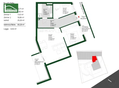 3-Zimmer-Wohnung mieten in Graz – 60,29 m², € 849 – Bild 19 von 19