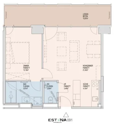 2-Zimmer-Wohnung mieten in Wien – 49,89 m², € 1.600 – Bild 21 von 21