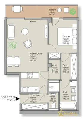 2-Zimmer-Wohnung kaufen in Wien – 59,45 m², € 579.000 – Bild 41 von 42
