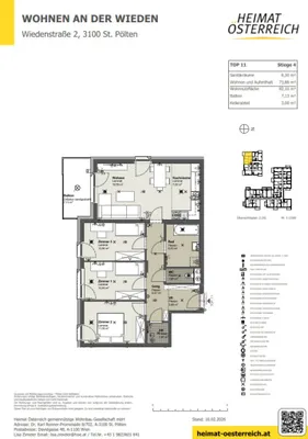 4-Zimmer-Wohnung mieten in Sankt Pölten – 82,16 m², € 1.049 – Bild 10 von 12