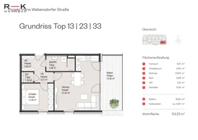 2-Zimmer-Wohnung kaufen in Salzburg Stadt – 53,23 m², € 468.000 – Bild 4 von 4