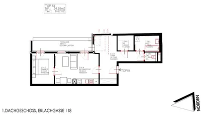 2-Zimmer-Wohnung mieten in Wien – 54,59 m², € 949 – Bild 10 von 12