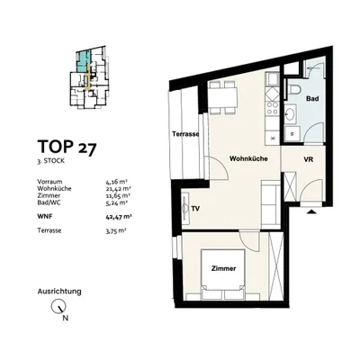 2-Zimmer-Wohnung kaufen in Wien – 41,69 m², € 298.013 – Bild 8 von 8