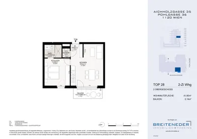 2-Zimmer-Wohnung kaufen in Wien – 41,95 m², € 319.000 – Bild 7 von 10