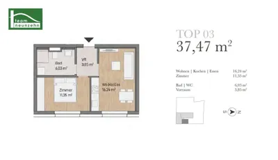 Immobilie kaufen in Graz – 37,47 m², € 182.254 – Bild 8 von 8