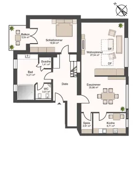 3-Zimmer-Wohnung kaufen in Salzburg Stadt – 125,59 m², € 685.000 – Bild 5 von 5
