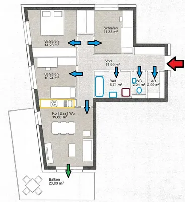 4-Zimmer-Wohnung kaufen in Graz – 81,13 m², € 381.000 – Bild 20 von 24
