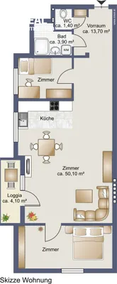 3-Zimmer-Wohnung kaufen in Mödling – 77,55 m², € 319.000 – Bild 9 von 11