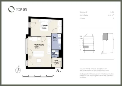 2-Zimmer-Wohnung kaufen in Wien – 41,59 m², € 241.000 – Bild 6 von 6