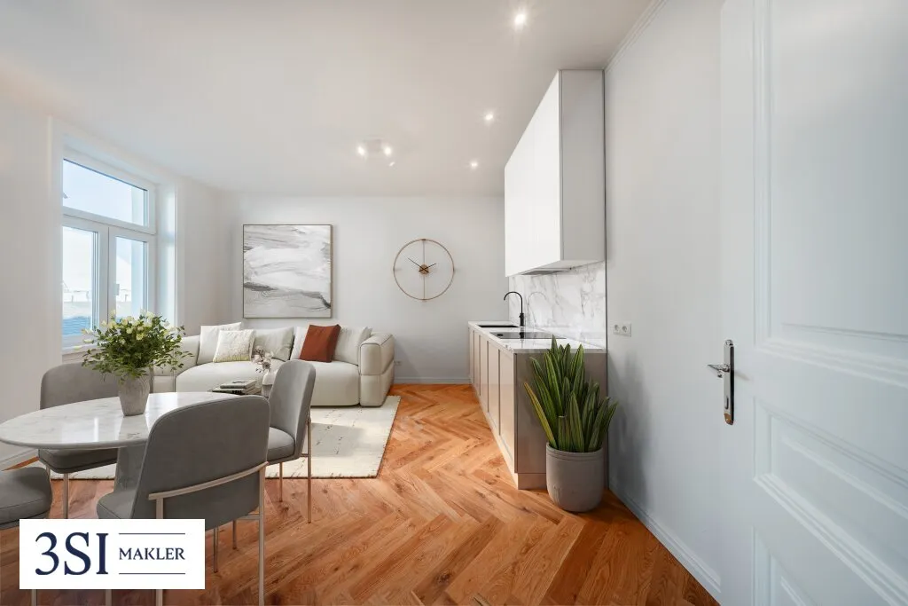 Lichtdurchfluteter 3-Zimmer-Stilaltbau mit modernster Ausstattung und Loggia - Ansicht 2