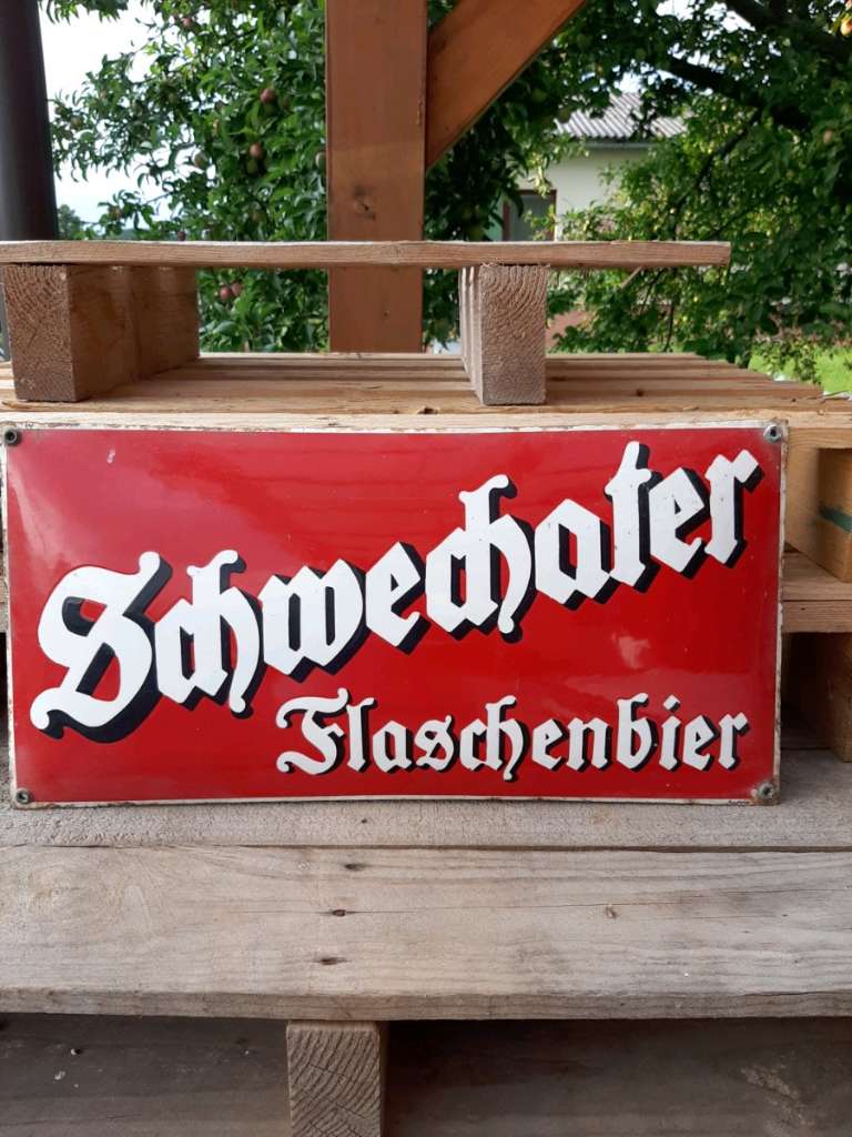 Original emailschild emailleschild shops Schwechater Bier Wien